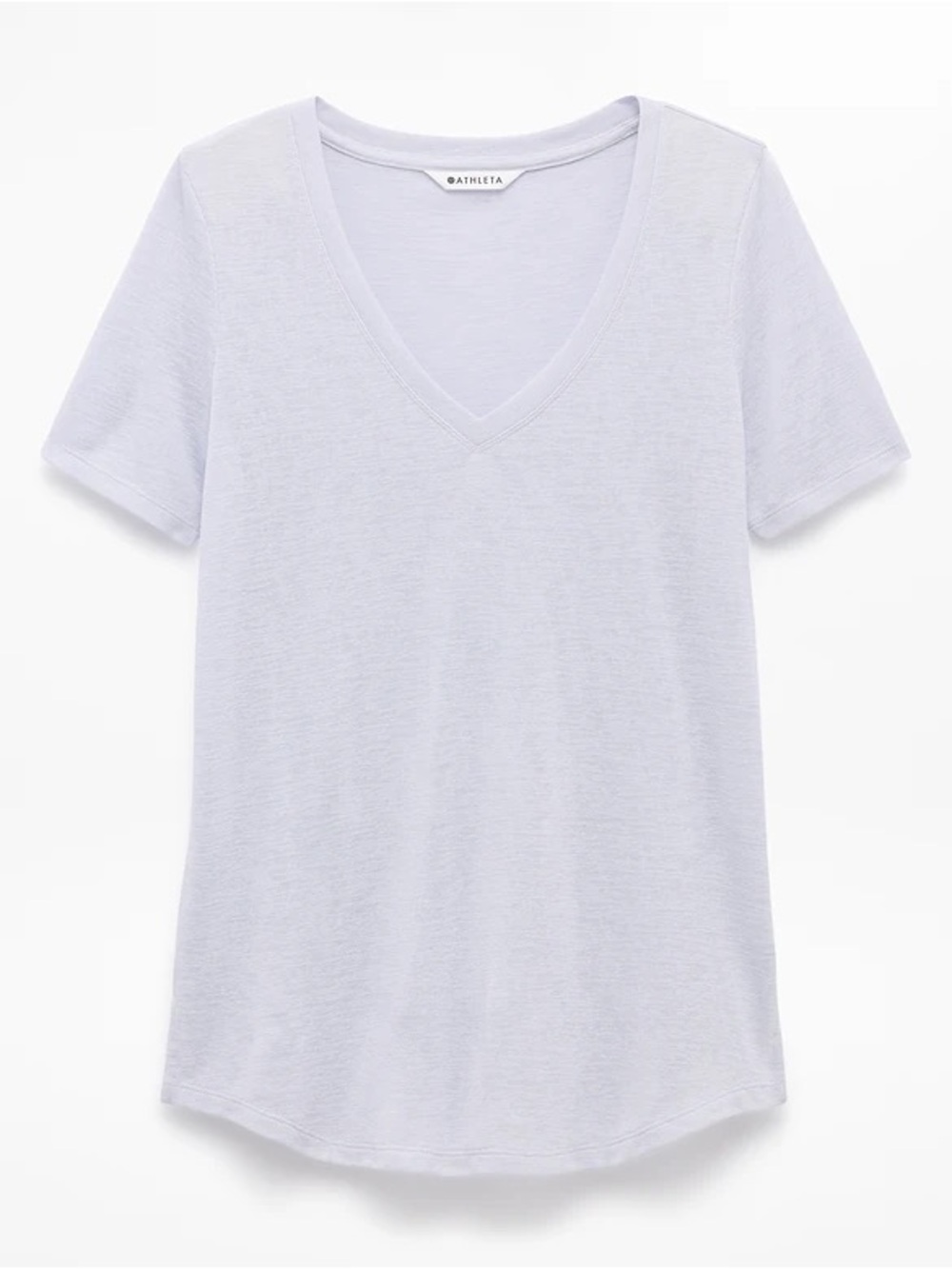 Athleta Breezy Scoop V-Neck Tee in Dove Women’s Small